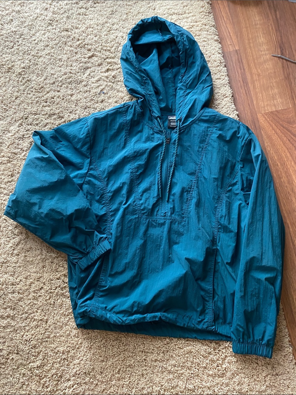 Avia Teal Hooded Windbreaker Jacket